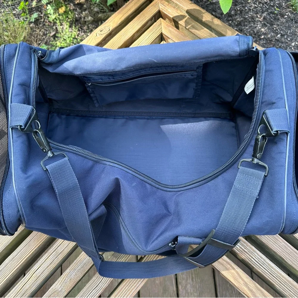Flying Circle West Virginia Mountaineers Large Military Grade Duffel Bag Blue